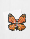 Birthday Greeting Card | Monarch, Die Cut