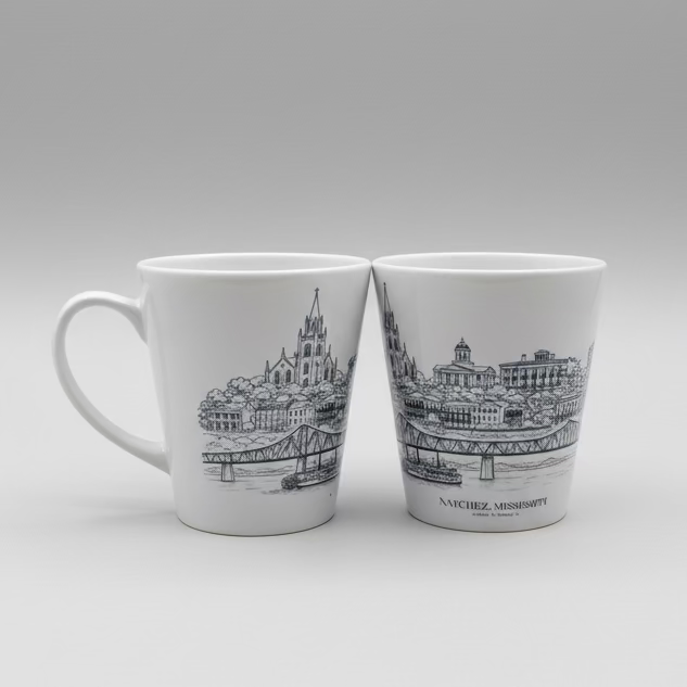 Natchez Skyline Latte Mug