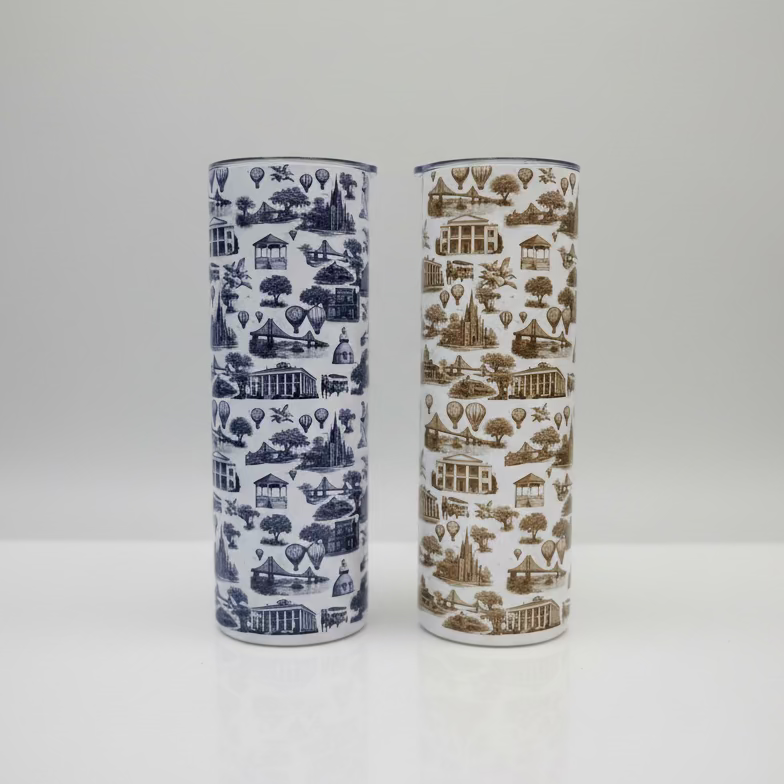 Natchez Toile 20oz. Skinny Tumbler
