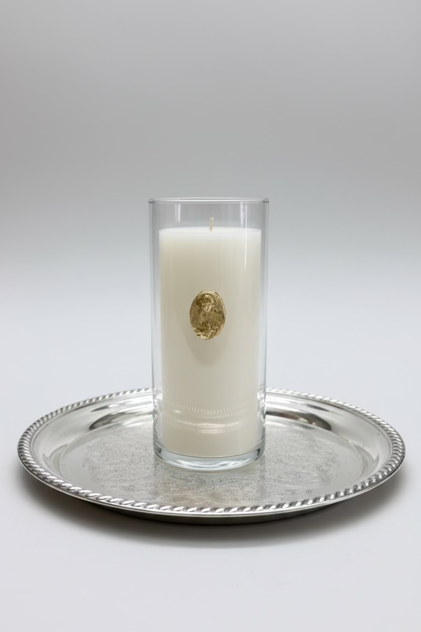 Hand-Gilded Natchez Glassware & Candles