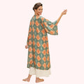 Cream Batik Kimono Gown